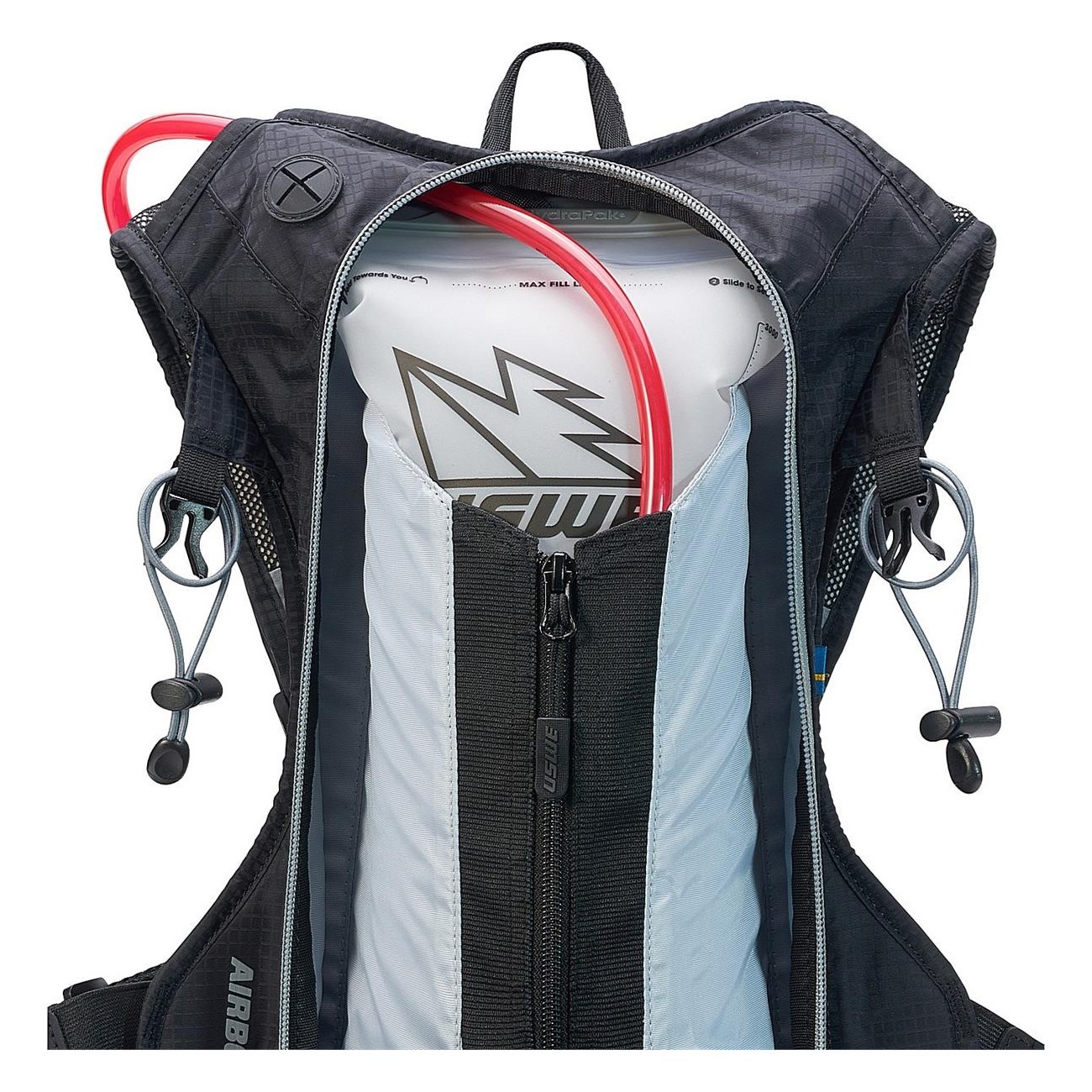 Mochila MTB USWE Airborne 9 Litros Negro-Gris con Bolsa de Hidratación - 3