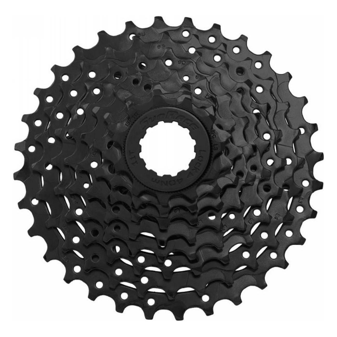 Cassetta MTB 8V 11-34T in Acciaio Nero per Shimano, 346g - SUNRACE - 1 - Cassette - 4710944245929