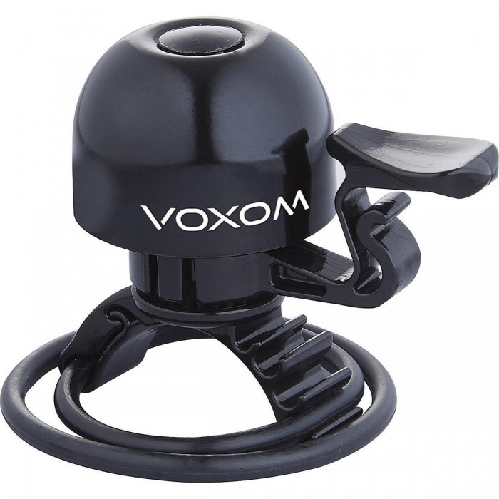 Sonnette de vélo Voxom KL15 en laiton noir avec fixation rapide, 22-31,8 mm - 1