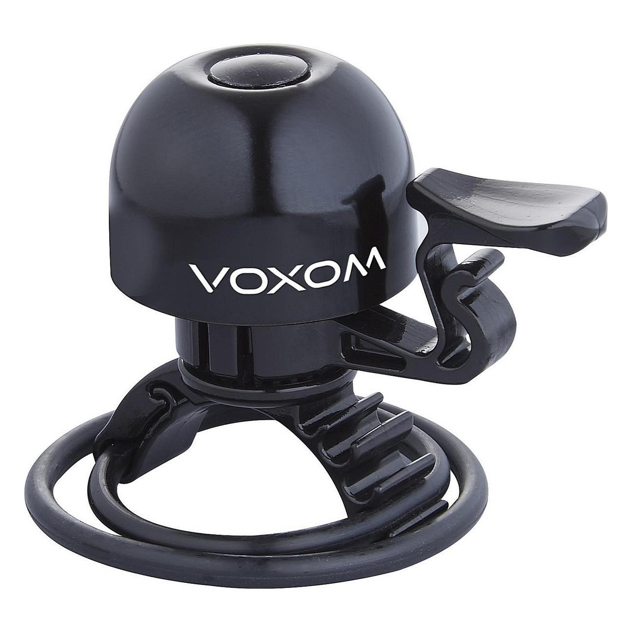 Sonnette de vélo Voxom KL15 en laiton noir avec fixation rapide, 22-31,8 mm - 1