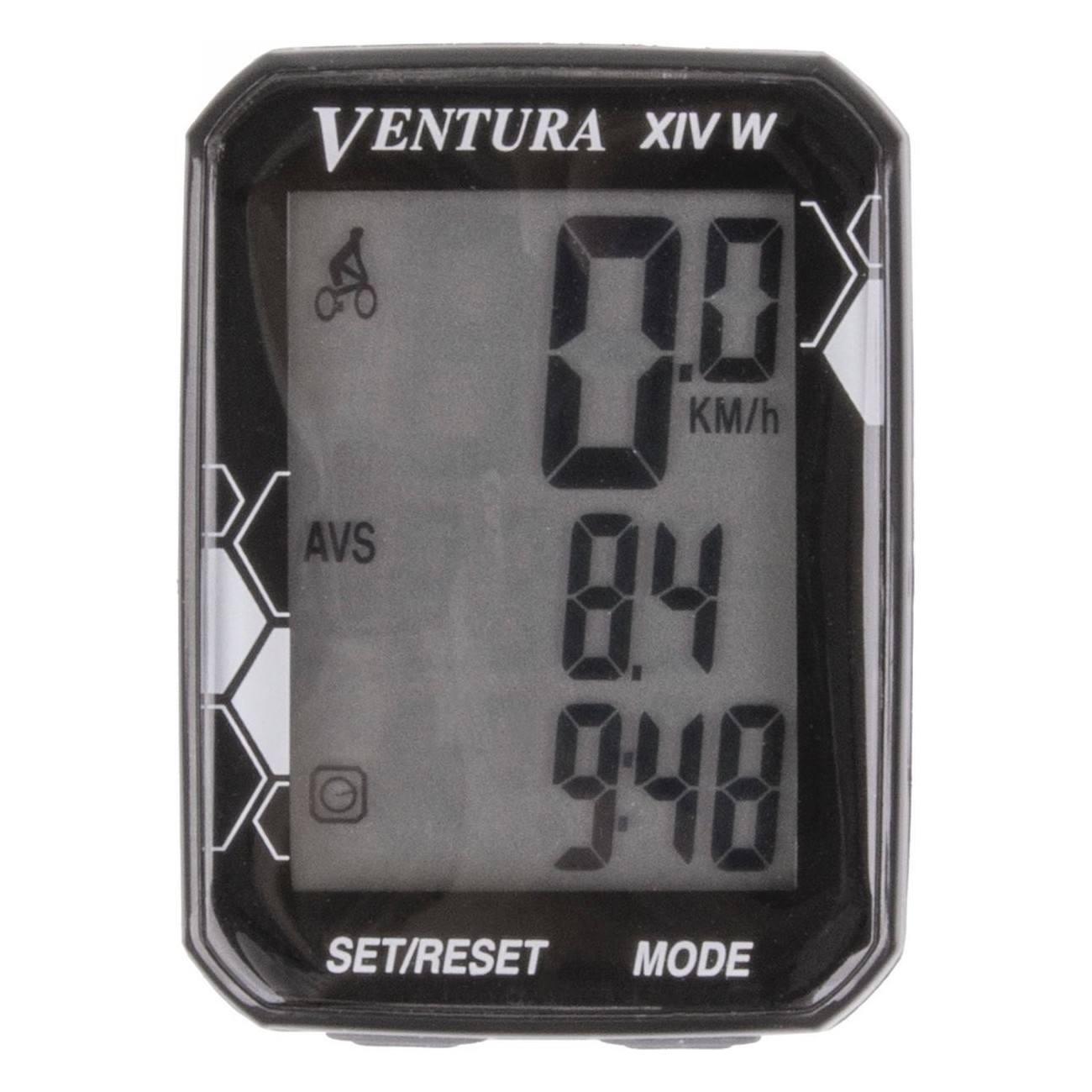 Wireless Fahrradcomputer Ventura XIV W Schwarz - 14 Funktionen, wasserdicht - 1