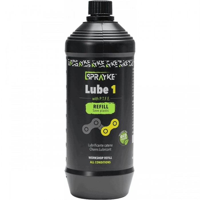 Bike Lubricant 1L with PTFE and Waxes for Chains and Transmissions - Protective and Water-Repellent - 1