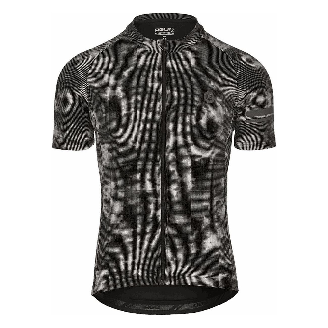 Camiseta Hombre Reflective Negra de Manga Corta Talla M - Transpirable con 3 Bolsillos AGU - 1