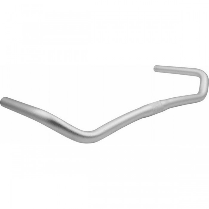 Guidon Sport Torino MVTEK en Aluminium Argent 25,4x480mm Courbe 90° - 1