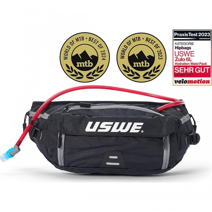 Ceinture d'hydratation Uswe Hip Back Zulo 6 Litres Noir pour VTT, Enduro et DH - 1