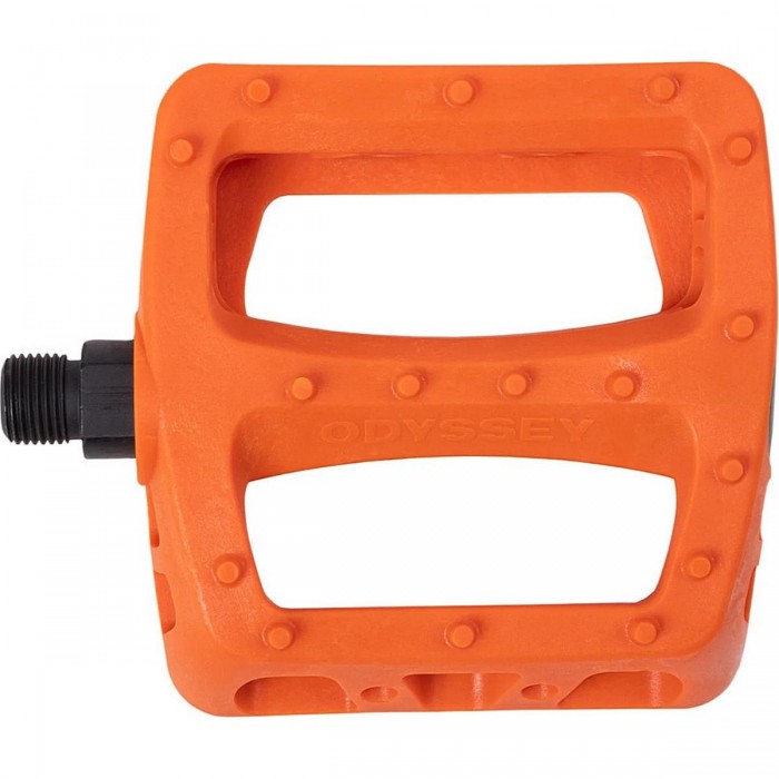 BMX Odyssey Twisted PC 9/16' Orange Plastic Pedals - Lightweight & Durable - 1