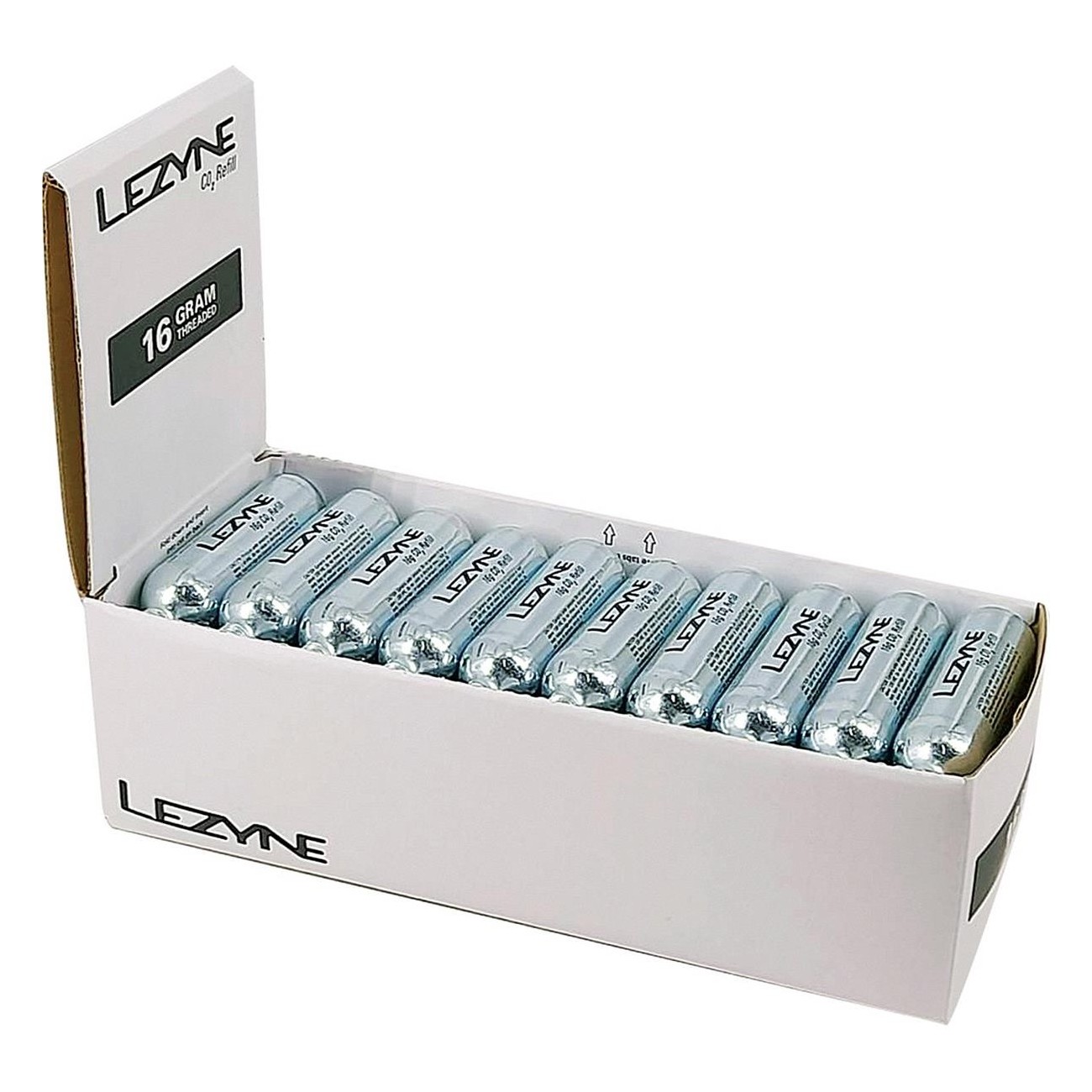 Lezyne 16g CO2 Cartridges - Box of 30 Pieces for Inflators - 1