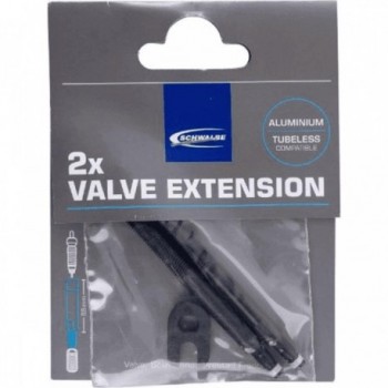 Set of 2 Black 65mm Presta Valve Extensions for Tubeless - 1