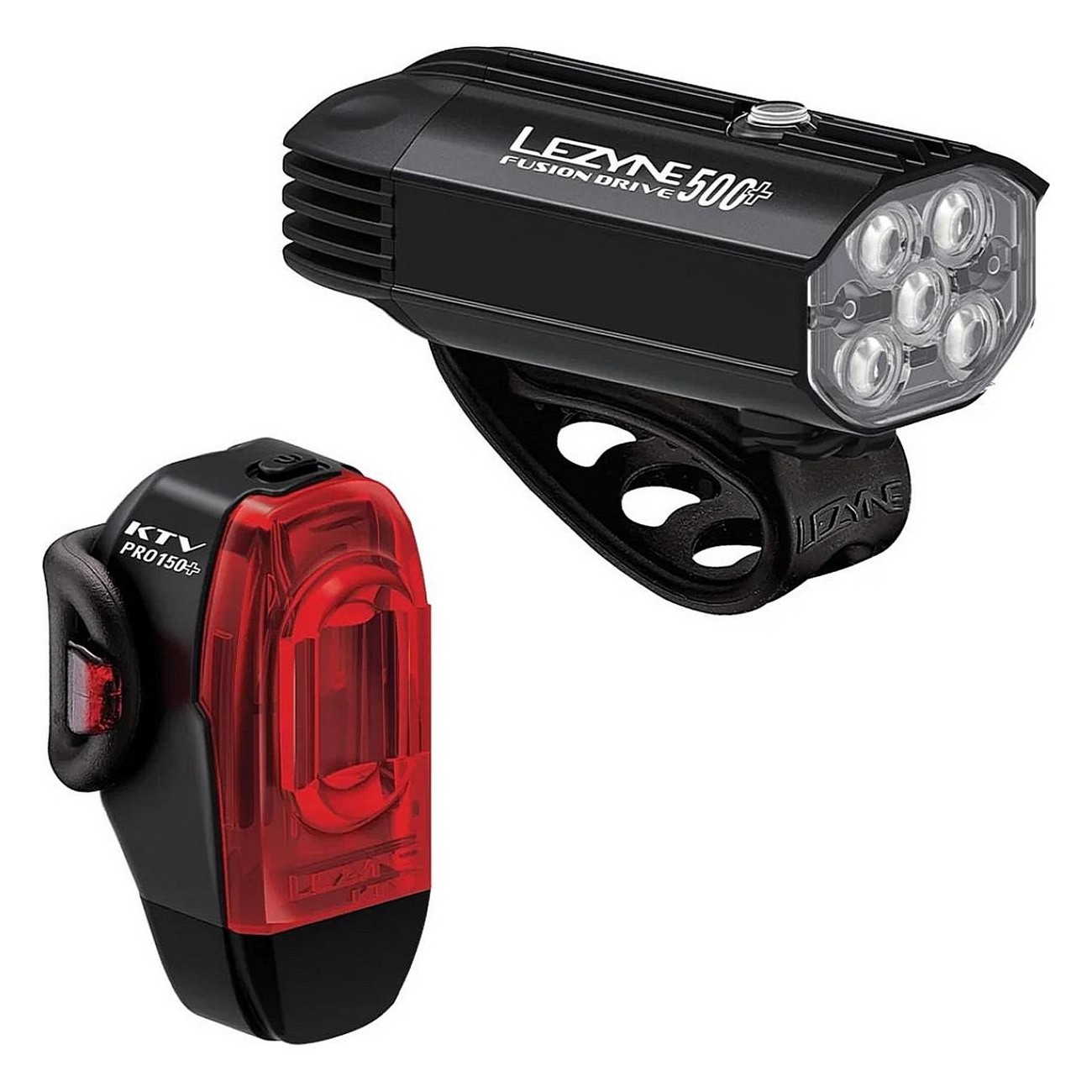 Fusion Drive 500+ & KTV Drive Pro+ Bike Lights with Black Silicone Support - 1