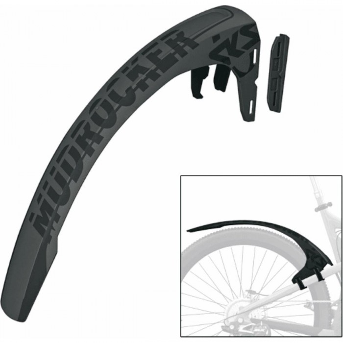 Guardabarros Trasero MTB Mudrocker Negro SKS para Ruedas 27,5-29 Pulgadas - 1