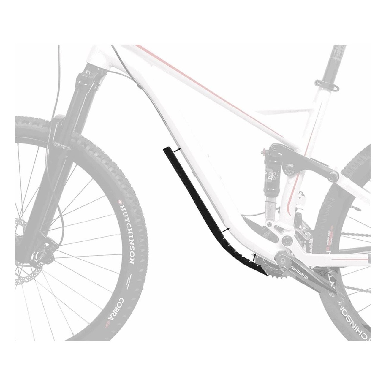 Protection Universelle Cadre Vélo DT Armor 70x450 mm - Résistante et Facile à Installer - 2