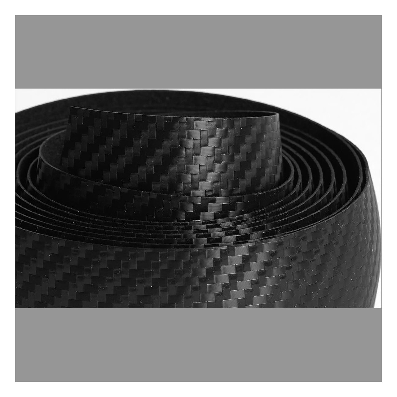 Nabico Lenkerbänder 2mm in Schwarz PVC, Carbon Look, 2m - 2