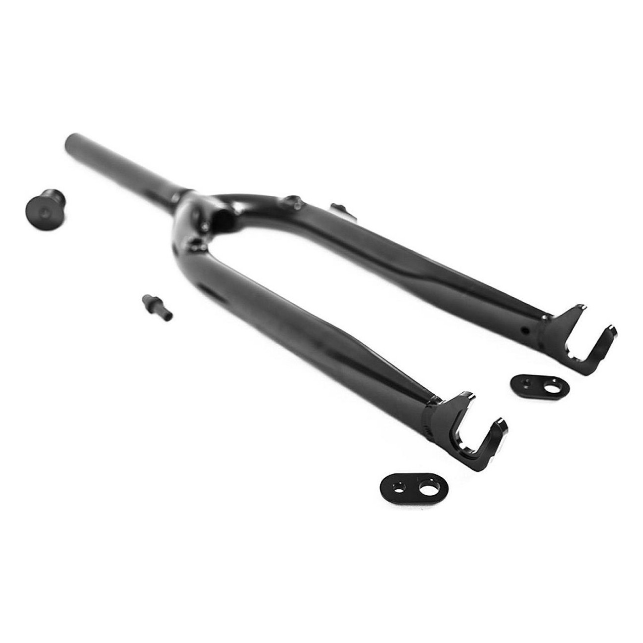 Black Fork with Adjustable Drop 0/15mm and Brake Mount, Compatible with 20 Zoll Wheels - 1