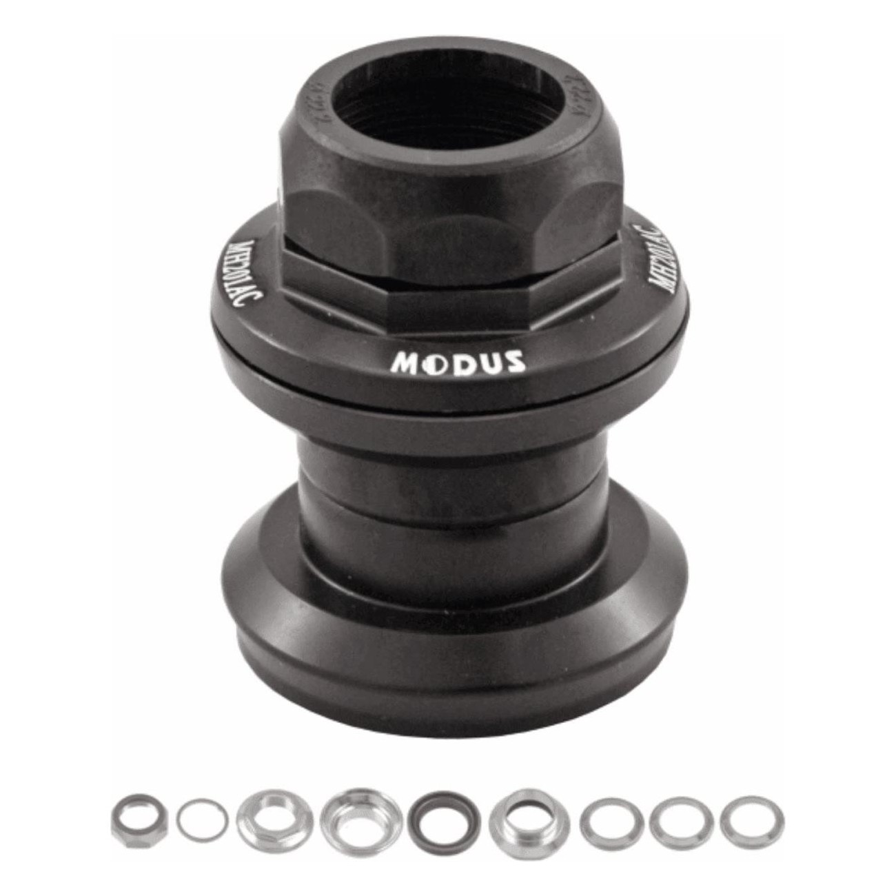 1' Threaded Headset in Black Aluminum with External Cups EC30/25.4 EC30/26 for Bike - 1