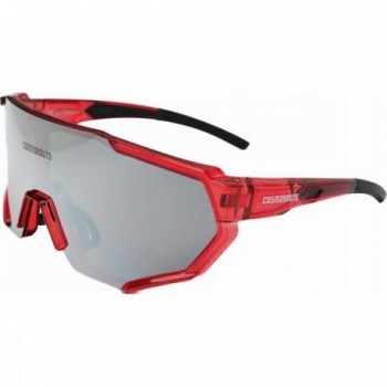 Pioneer 10 Red Cycling Glasses with Polycarbonate Lenses Erredi, Lightweight and Protective - 1