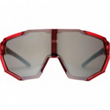 Pioneer 10 Red Cycling Glasses with Polycarbonate Lenses Erredi, Lightweight and Protective - 2