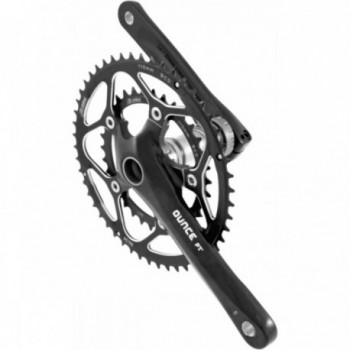 Road Bike Crankset 34/50T 172.5mm 10-speed BSA Black with Aluminum Rings - 1