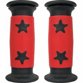 Junior Bicolor Grips 22mm Black/Red Plastic - 5 Pairs PROGRIP for Kids - 1