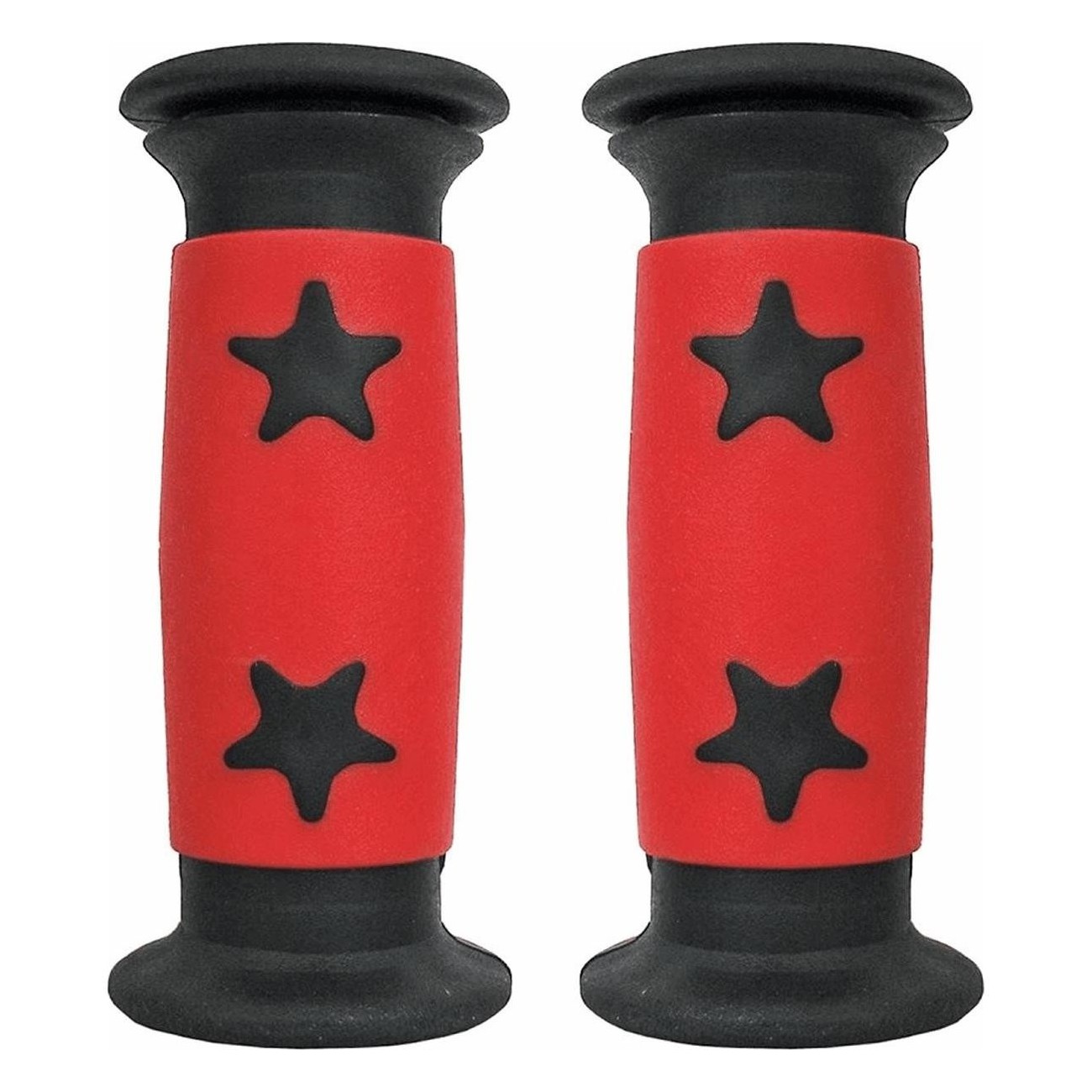 Junior Bicolor Grips 22mm Black/Red Plastic - 5 Pairs PROGRIP for Kids - 1