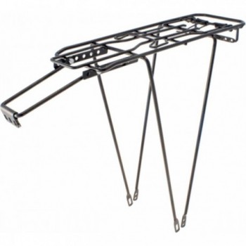 Black Steel Rear Rack for 26-28 Inch Bikes, 25 kg Capacity - 1