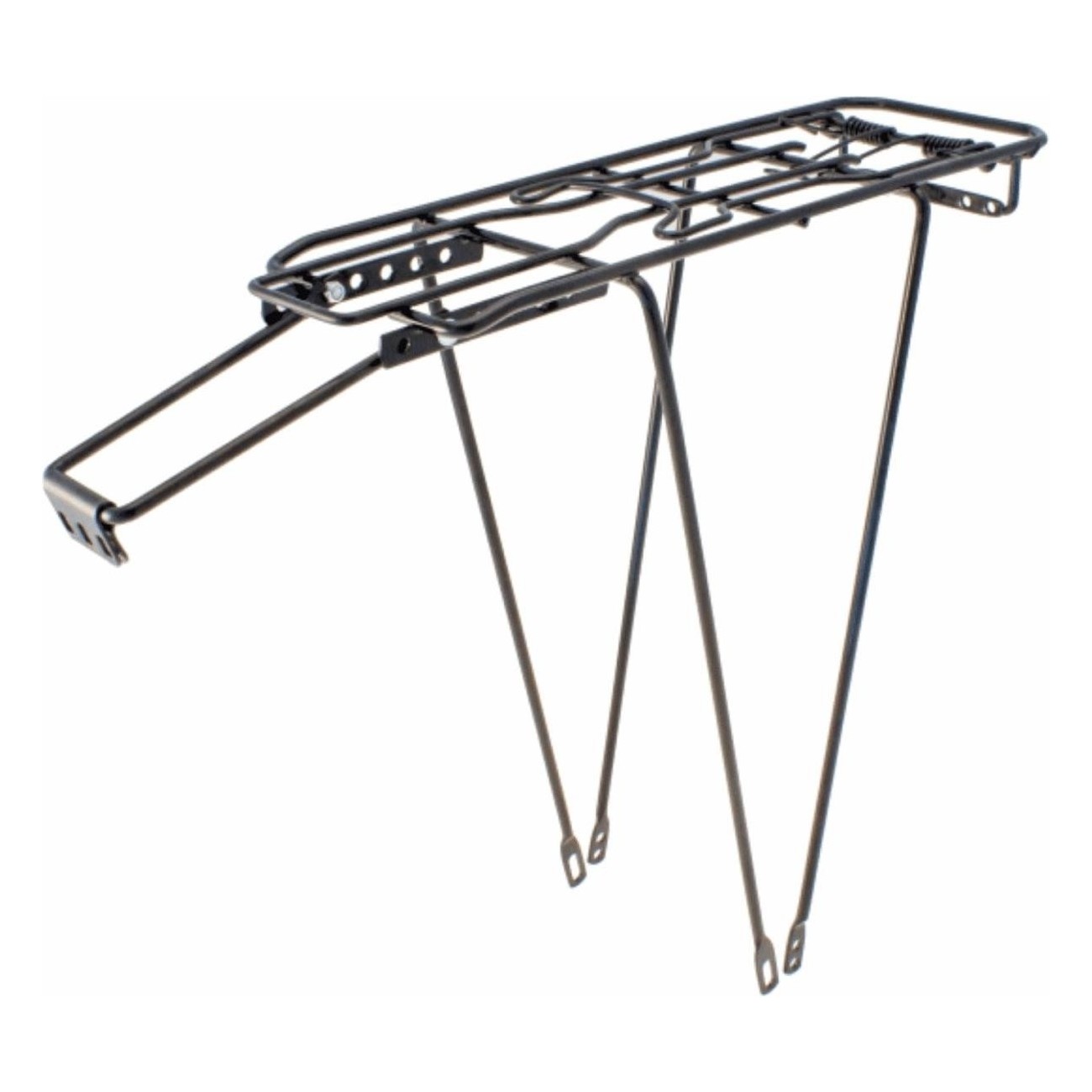 Black Steel Rear Rack for 26-28 Inch Bikes, 25 kg Capacity - 1