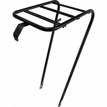 Black Steel Front Rack for 28' Bike with Side Light Mount - 2