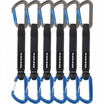 Set aus 6 Tech-Table Quickdraws 18 cm Blau - 588 g, Ideal für Sportklettern - 1