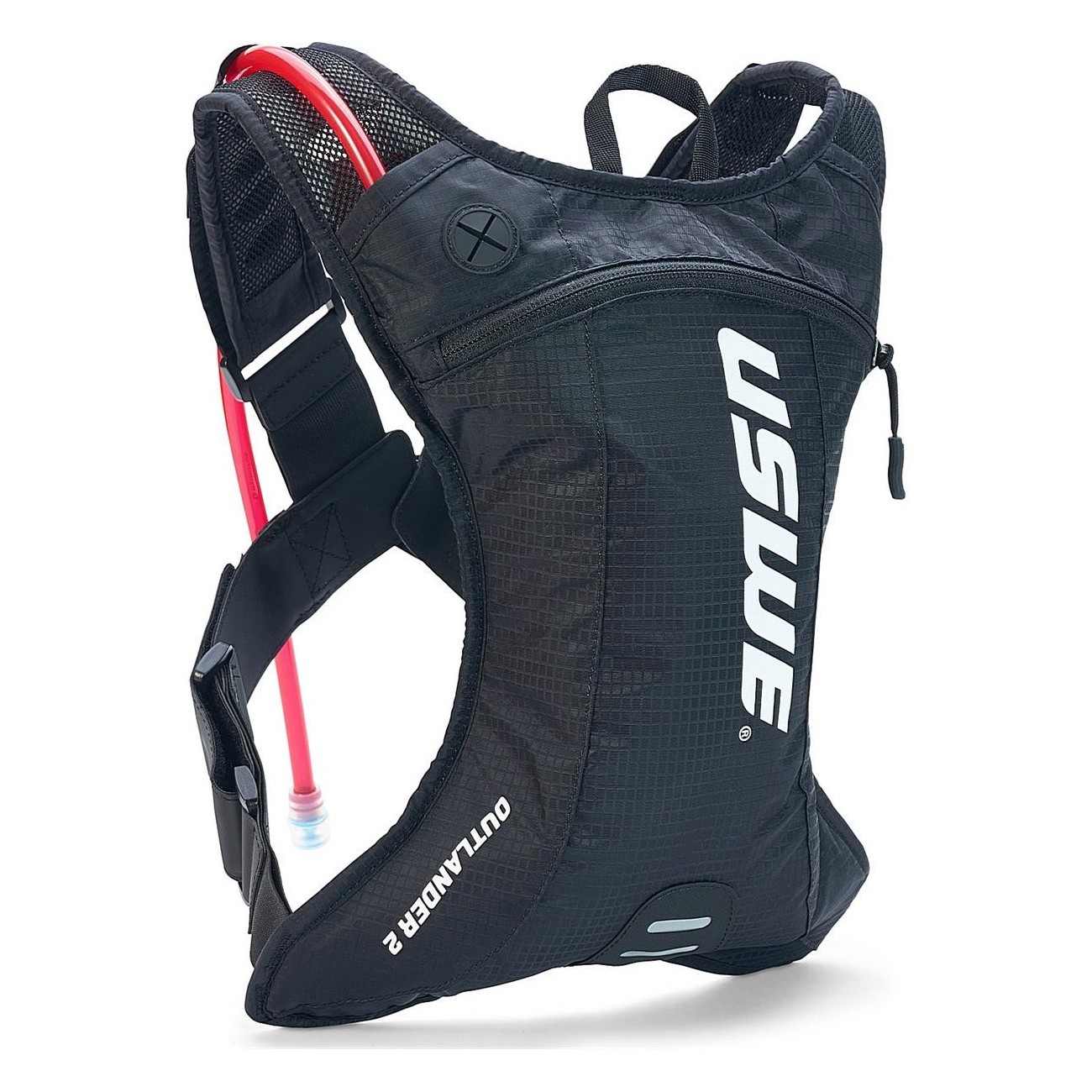 Mochila Hidratante USWE Outlander 2 Litros Negra para MTB, Ruta y Gravel - 1