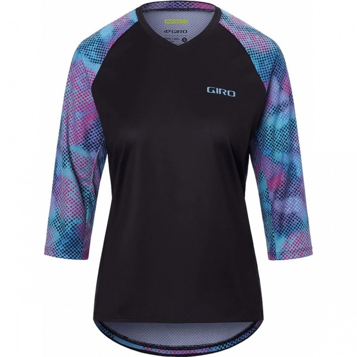 Maglia Roust 3/4 Donna Traspirante Nero/Viola/Azzurro Taglia S - Perfetta per Attività Intense - 1 - Maglie - 0768686447525