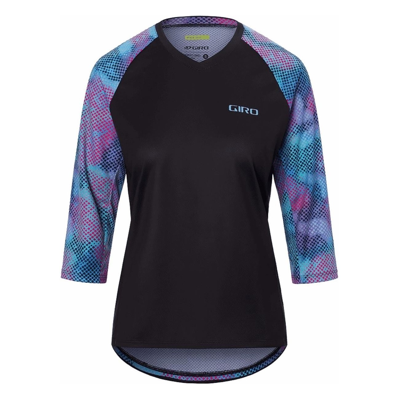 Maglia Roust 3/4 Donna Traspirante Nero/Viola/Azzurro Taglia S - Perfetta per Attività Intense - 1 - Maglie - 0768686447525