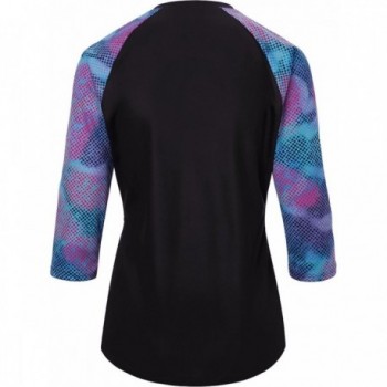 Maglia Roust 3/4 Donna Traspirante Nero/Viola/Azzurro Taglia S - Perfetta per Attività Intense - 2 - Maglie - 0768686447525