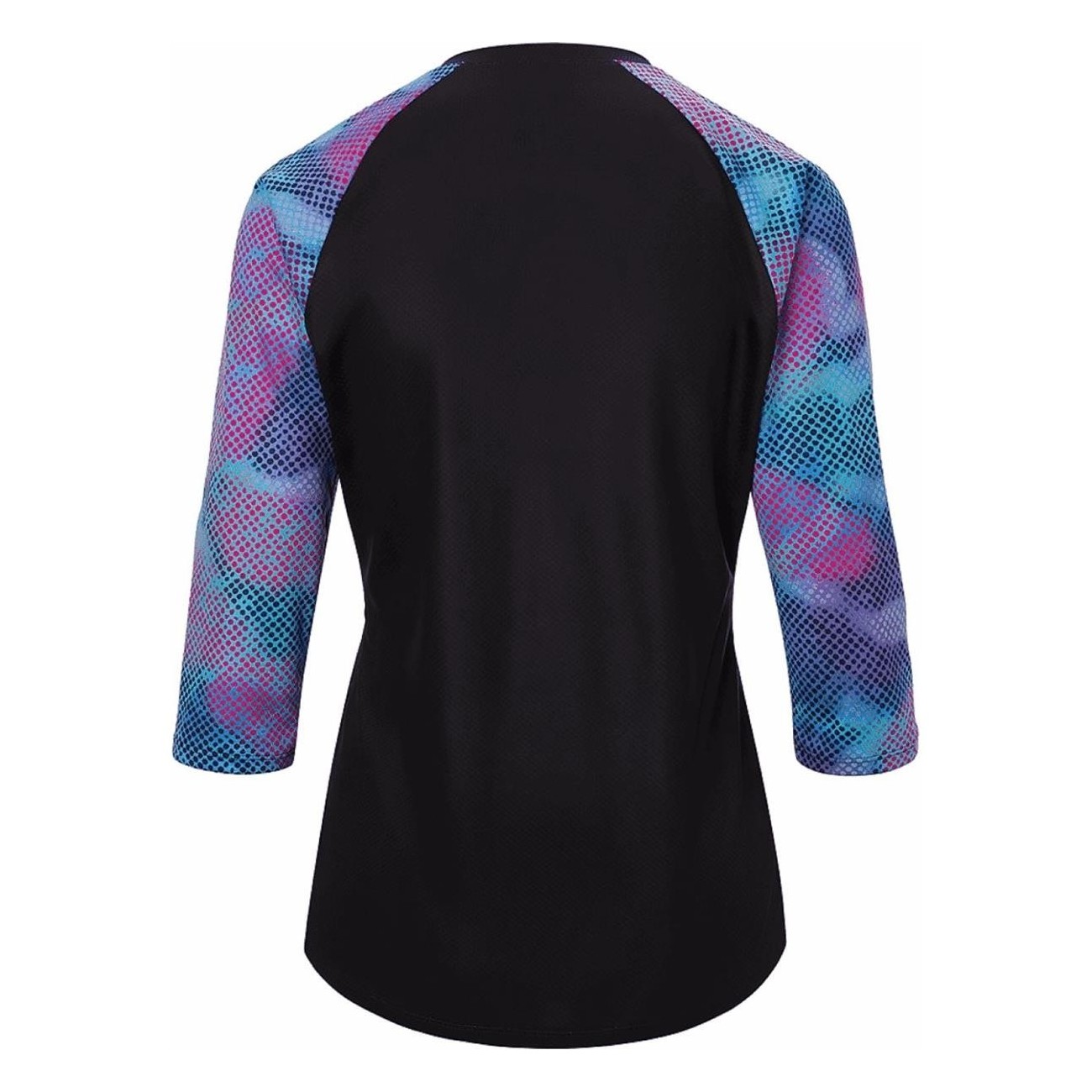 Maglia Roust 3/4 Donna Traspirante Nero/Viola/Azzurro Taglia S - Perfetta per Attività Intense - 2 - Maglie - 0768686447525