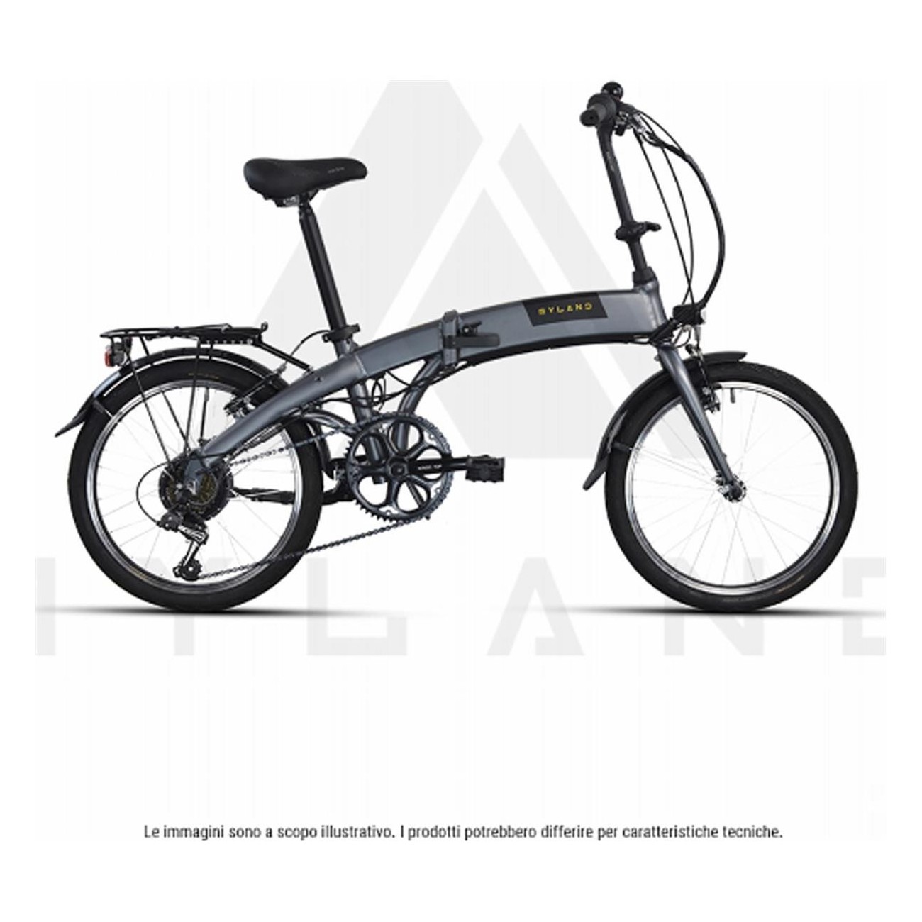 Bici Elettrica Pieghevole H20.1 City 20' Grigio con Cambio Shimano 6V e Telaio in Alluminio - 1 - Pieghevole - 8059796060080