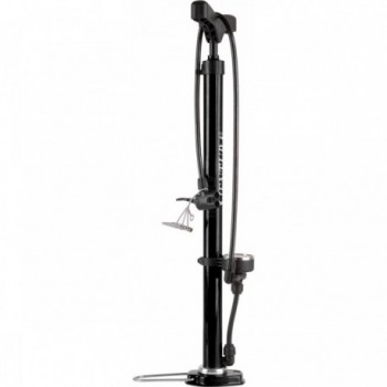 Ventura Steel Floor Pump with Gauge and Dual Pump Universal Head - 2