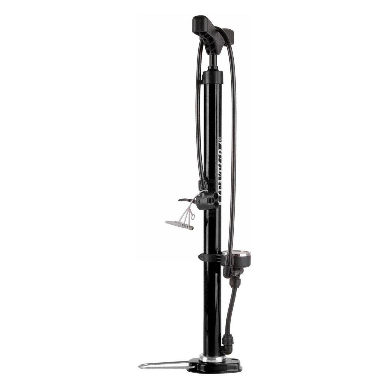 Ventura Steel Floor Pump with Gauge and Dual Pump Universal Head - 2