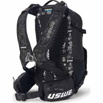 Mochila USWE Shred 25 Litros Negra para Freeride y MTB con Sistema No Dancing Monkey 2.0 - 2