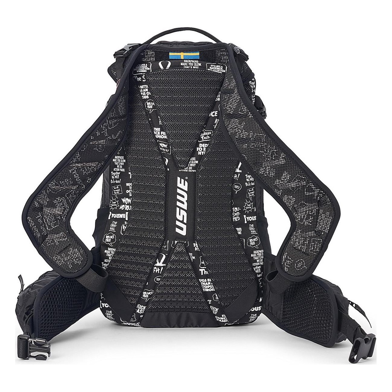 Mochila USWE Shred 25 Litros Negra para Freeride y MTB con Sistema No Dancing Monkey 2.0 - 4