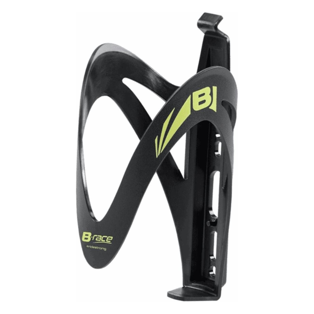 B-Race B-Hold Composite Nylon Bottle Cage Black/Lime - Lightweight 40g - 1