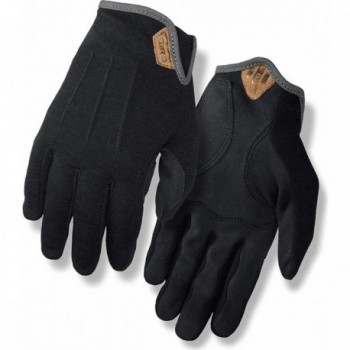 Long GIRO DWOOL Merino Wool Gloves Black Size L with Touchscreen Technology - 1