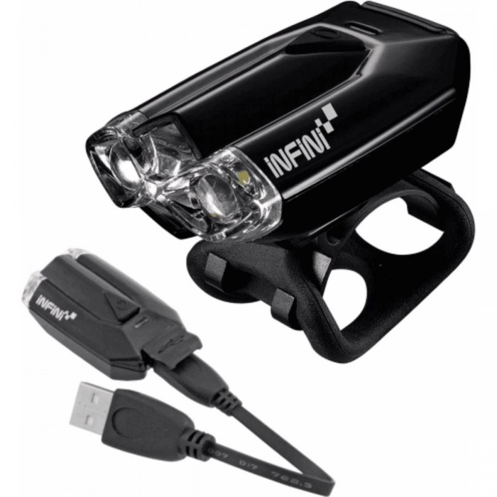 INFINI LAVA 2 Rechargeable Front Light 80 Lumen USB, Black - 1