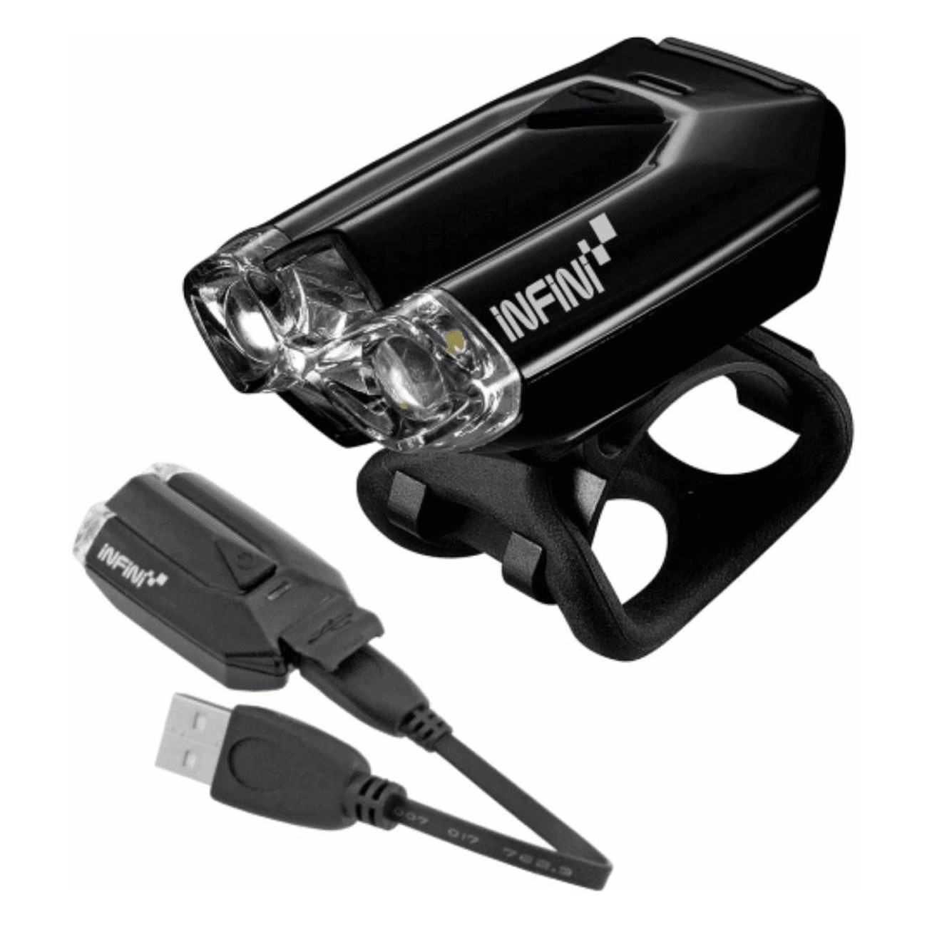 Wiederaufladbares Vorderlicht INFINI LAVA 2 LED 80 Lumen USB, Schwarz - 1