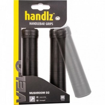 VELO D2 135mm Black Screw-On Grips for Bicycle with Anti-Slip Design - 2