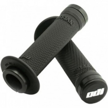 BMX Ruffian Lock-On Grips Black with Black Clamps, 143mm, Low Profile Design - 1