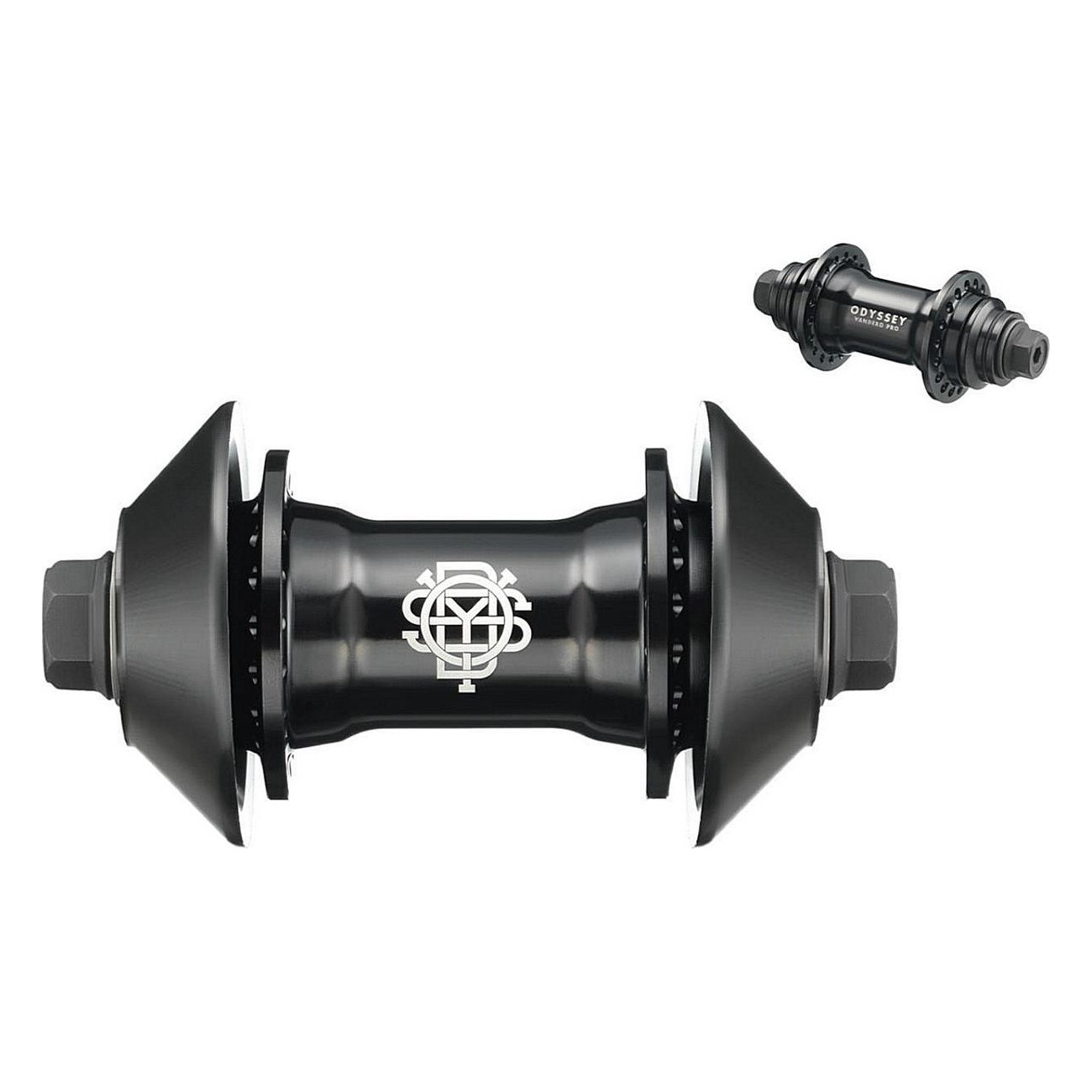 Vandero Pro 36h Black Front Hub with Plastic Guards and Sealed Bearings - 1