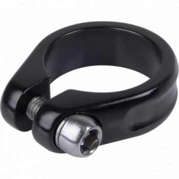 Collier de Selle 28,6 mm en Aluminium Anodisé Noir avec Vis CrMo - 1