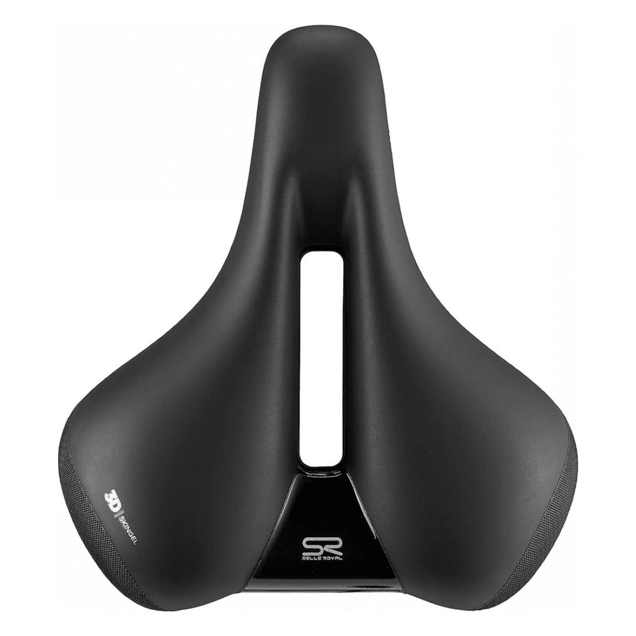 Ellipse Relaxed Unisex Saddle for Citybike and Trekking, Black 250x223 mm - 1