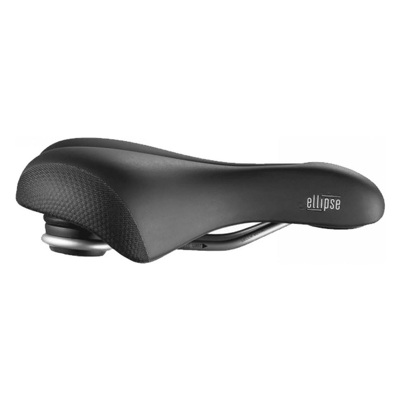 Ellipse Relaxed Unisex Saddle for Citybike and Trekking, Black 250x223 mm - 2