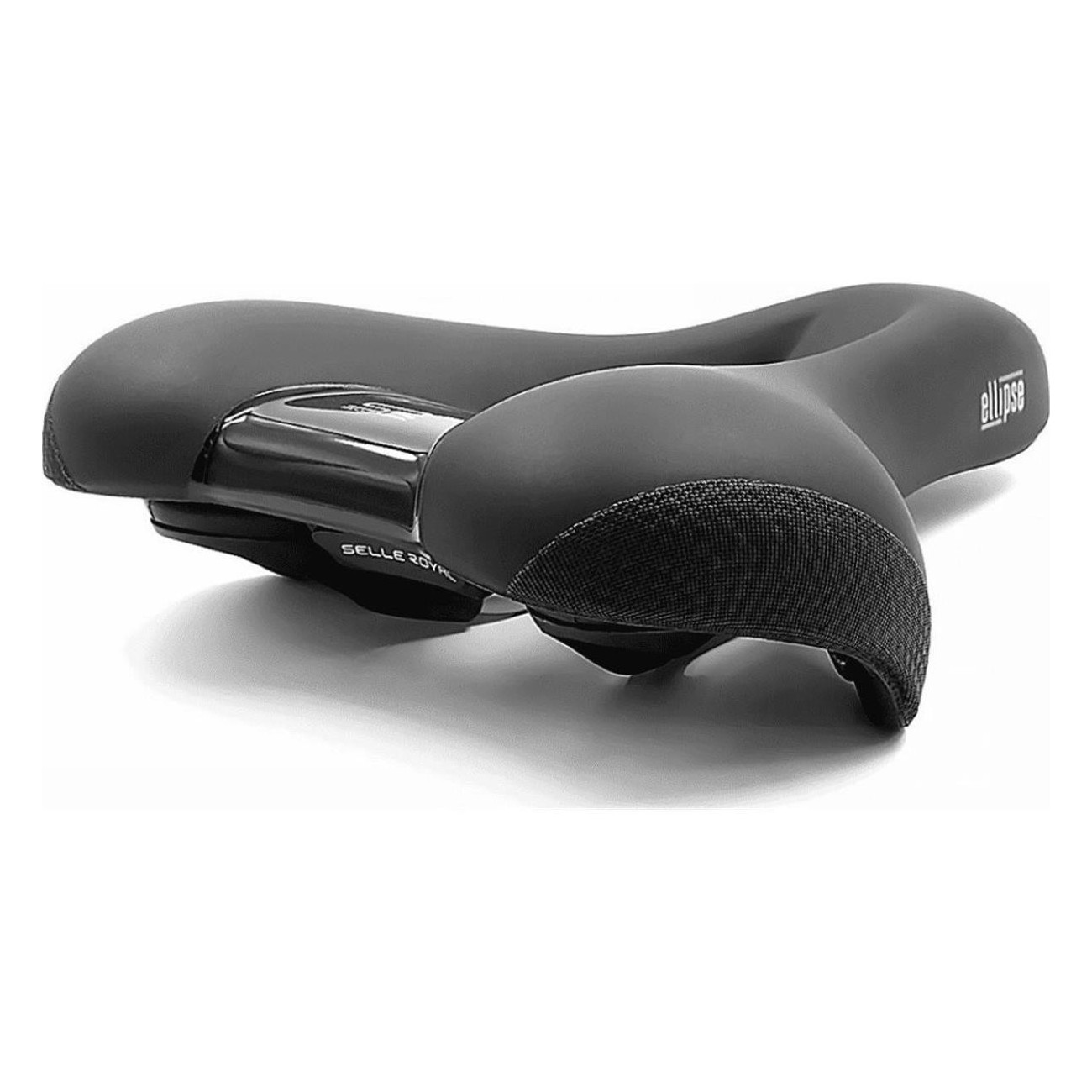 Selle Ellipse Relaxed Unisex pour Citybike et Trekking, Noire 250x223 mm - 3