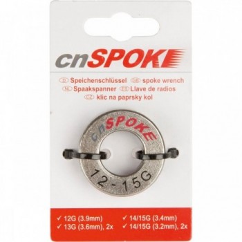 Chiave per Raggi in Acciaio Argento 12-15G per Nippli Vari - Utensile Speciale per Bicicletta - 3 - Estrattori e strumenti - 088