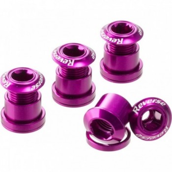 Set de boulons de couronne inversée en aluminium 7075, 4 pièces - Violet - 1